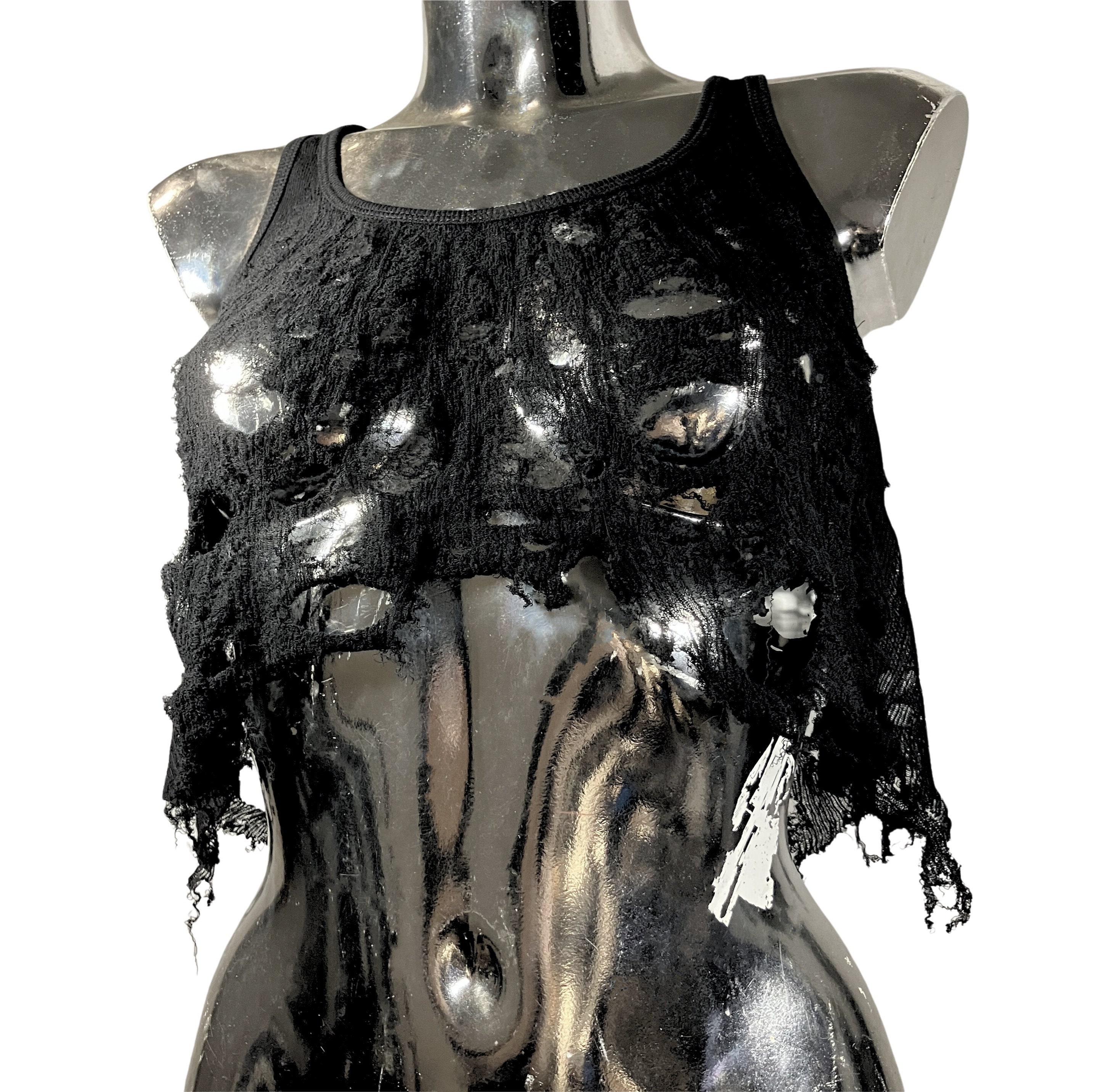 DECONSTRUCTED SPIDER COBWEB Top / Destroyed / Subversive / Ripped