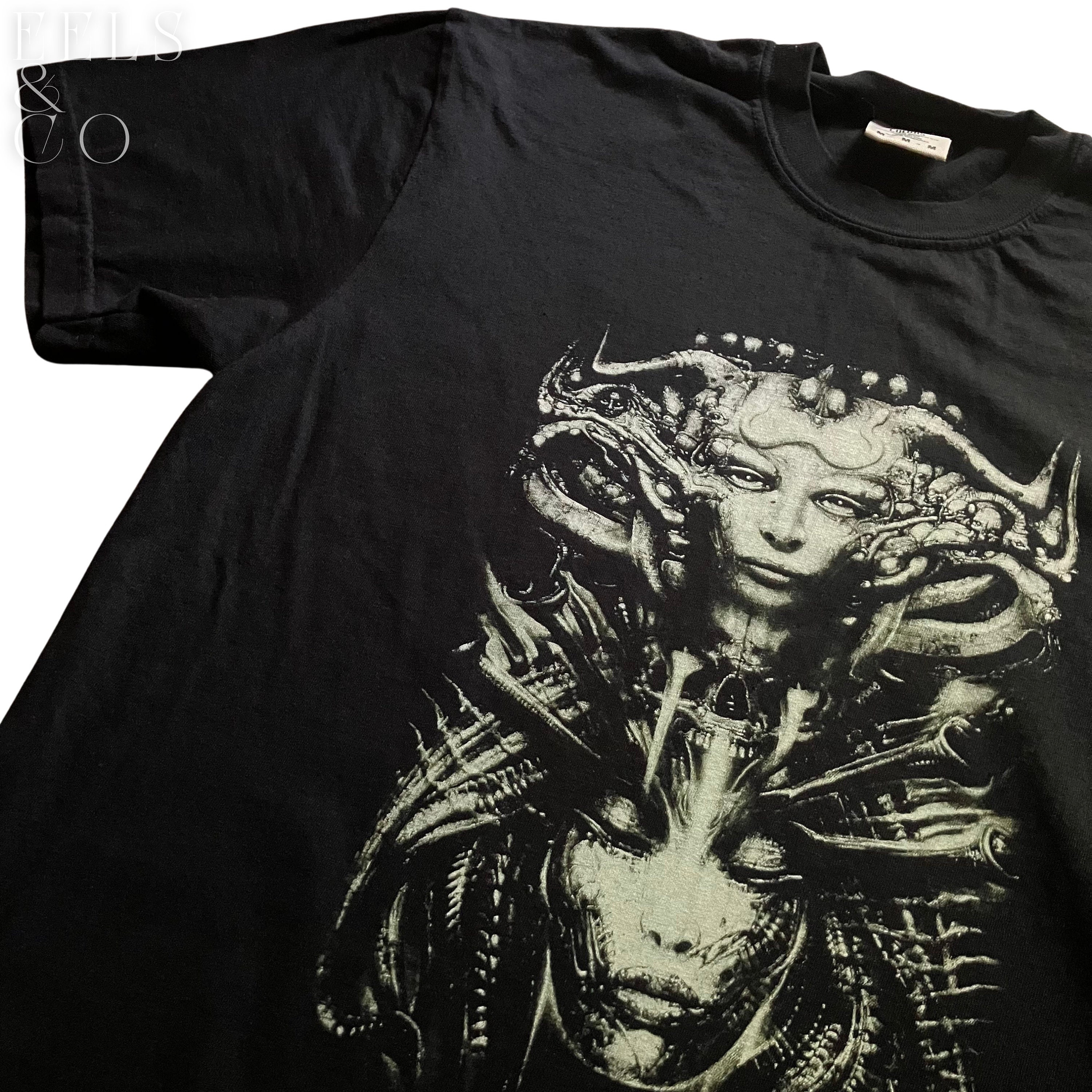 ALIEN Tシャツ h.r.ギーガーgigerスピーシーズbluコヴェナントrayプレデターdvdプロメテウスalienゼノモーフxenomorphエイリアンsfホラーbd USED］ 90\u0027s \" HR GIGER MUSIUM \" GIGER\u0027S ALIEN ムービー Tシャツ | minim