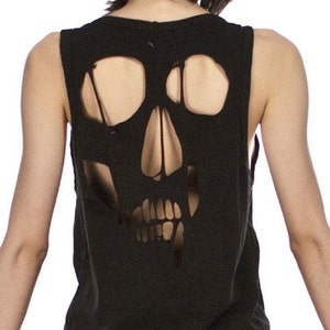 Skull Cut Out Muskel T-Shirt UNISEX