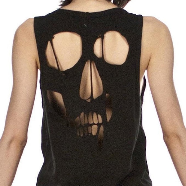 Skull Cut Out Muscle Tee UNISEX