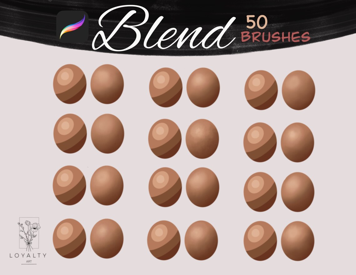 50 Awesome Procreate Blending Brushes. Procreate Realistic Etsy