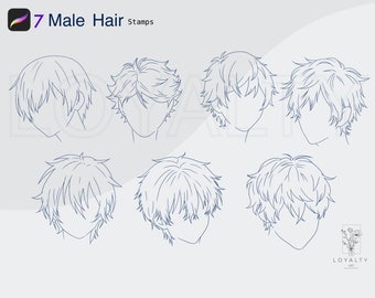 25 Anime Hair Stamp Male & Female Manga Stamp Brush Chibi - Etsy Ireland 25 Anime Hair Stamp Male & Female Manga Stamp Brush Chibi - Etsy Ireland