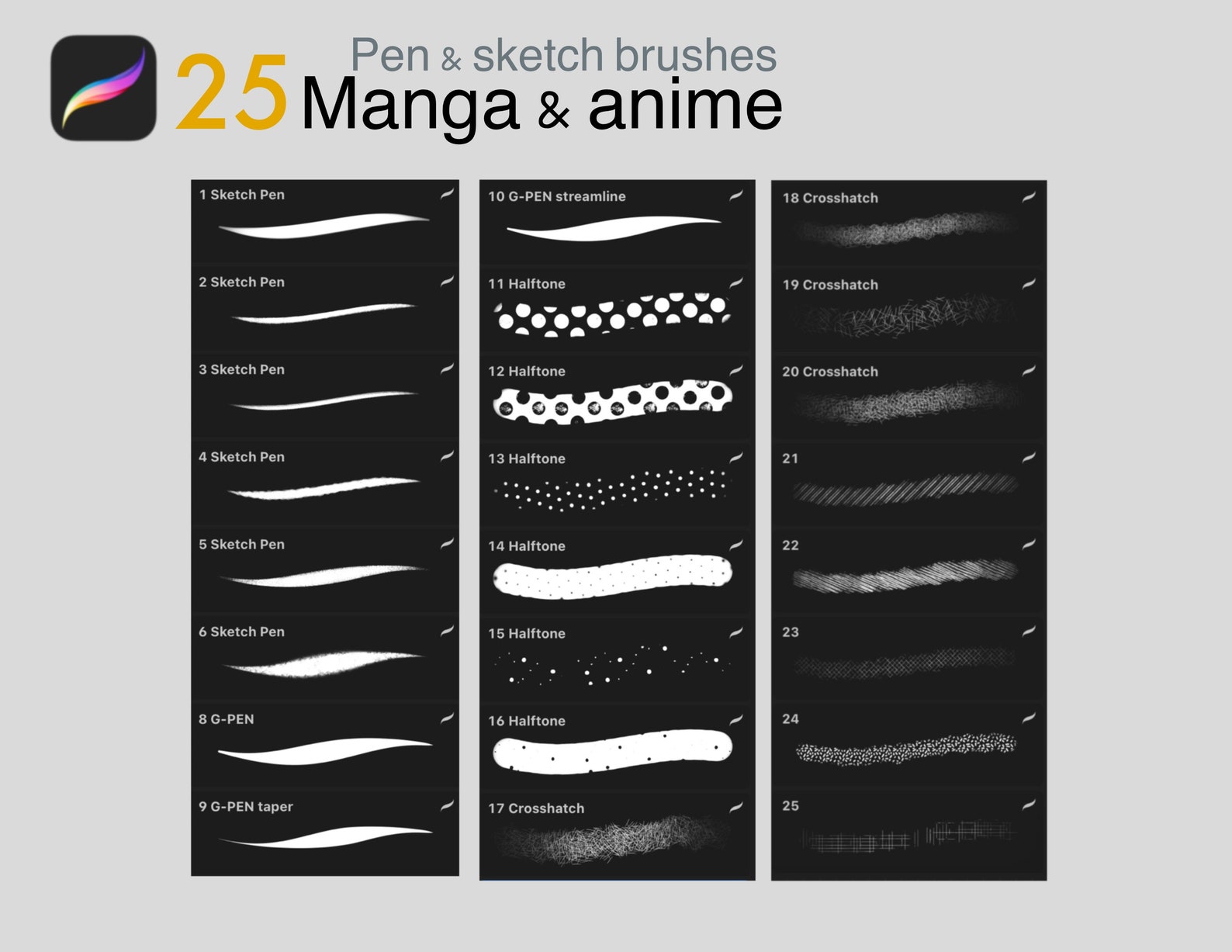 manga pens procreate free