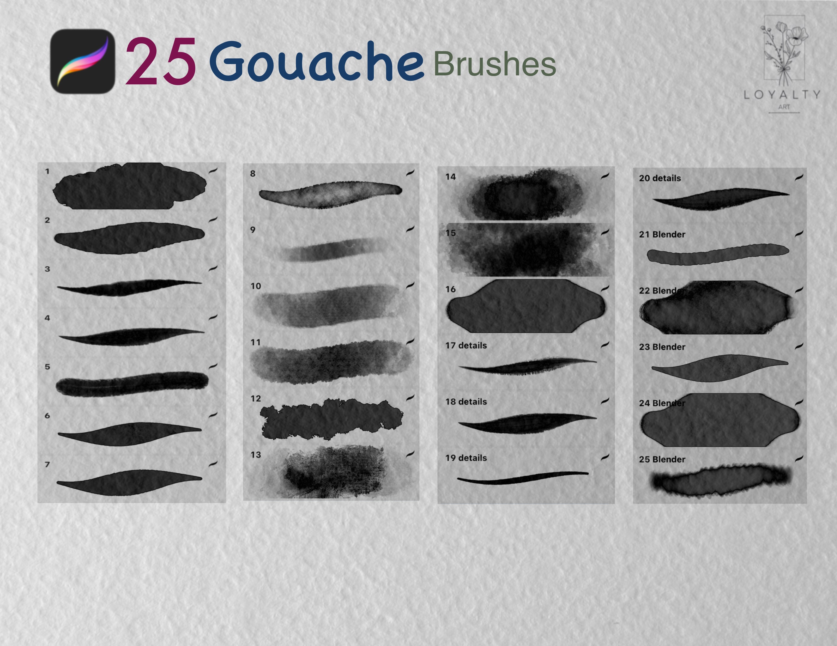 Gouache Brushes For Procreate - Inspire Uplift