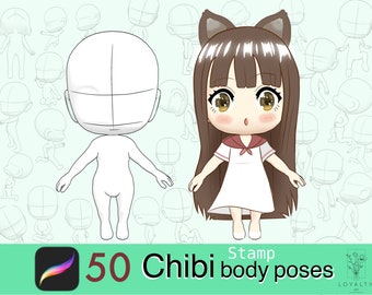 Chibi Body Stamp Love Edition: 24 Chibi Couple Base Poses