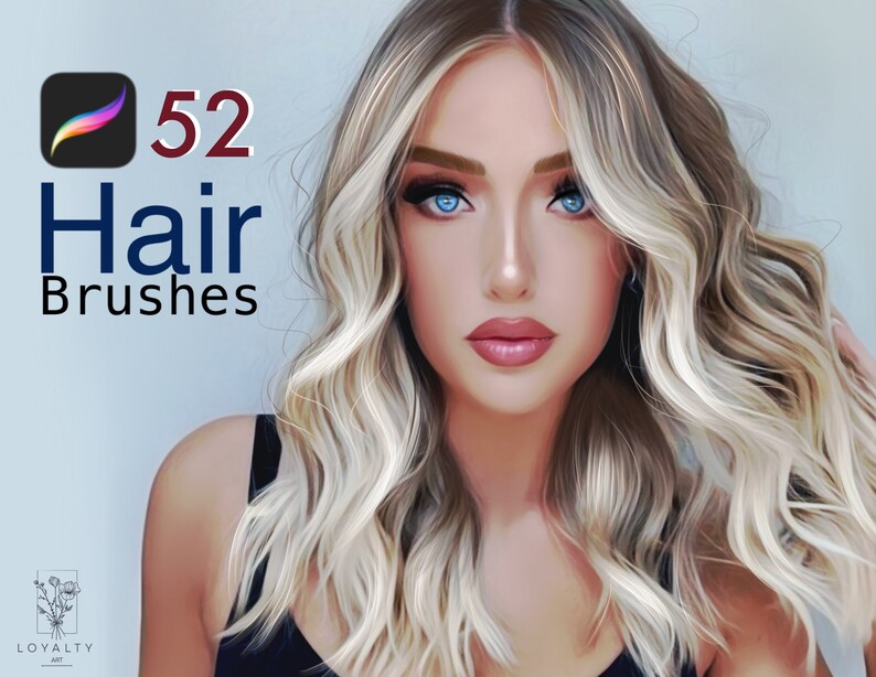 52 Hair Brushes Mega Pack for Procreate App Body Hair Etsy