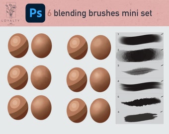 6 Awesome BLENDING brushes (mini set ) for Photoshop