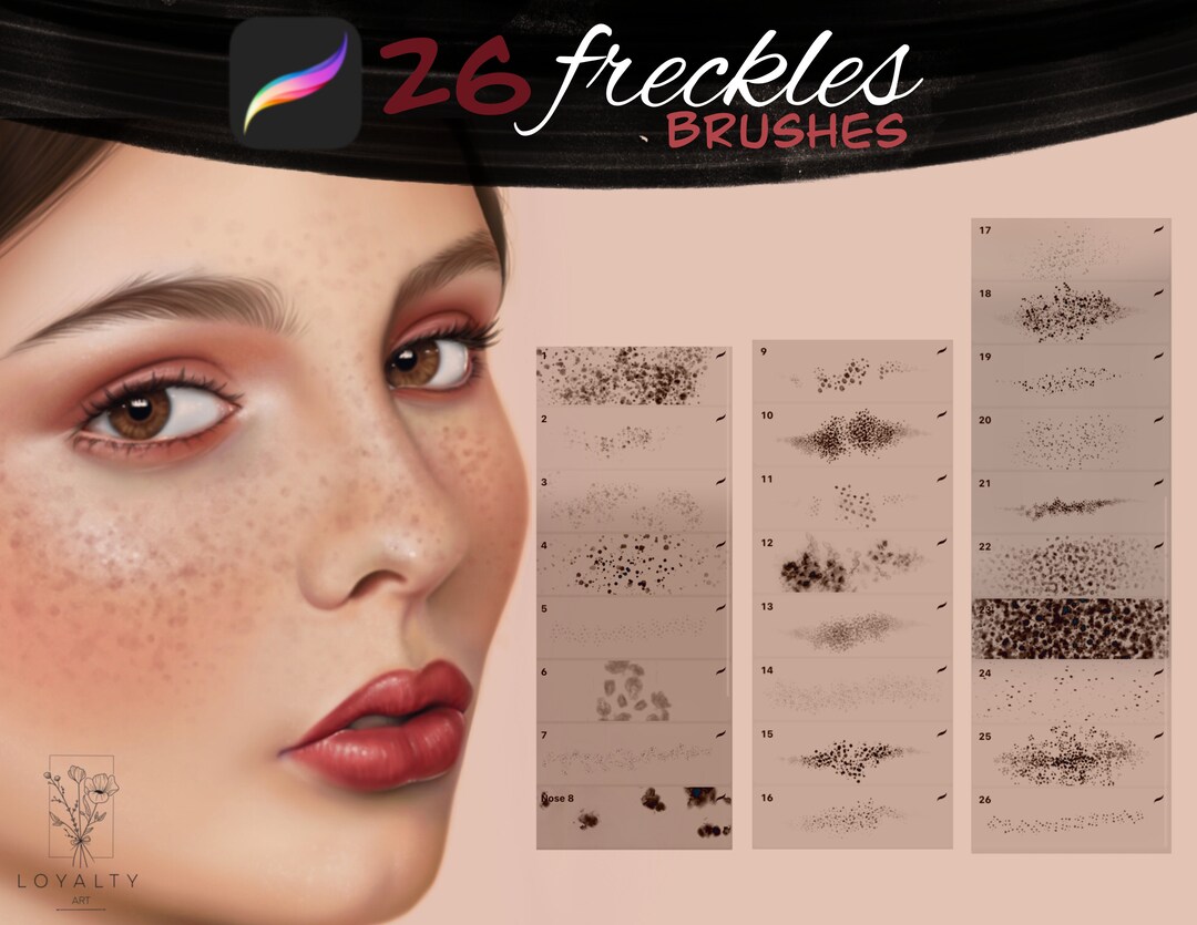 26 Awesome FRECKLES Brushes for Procreate Etsy