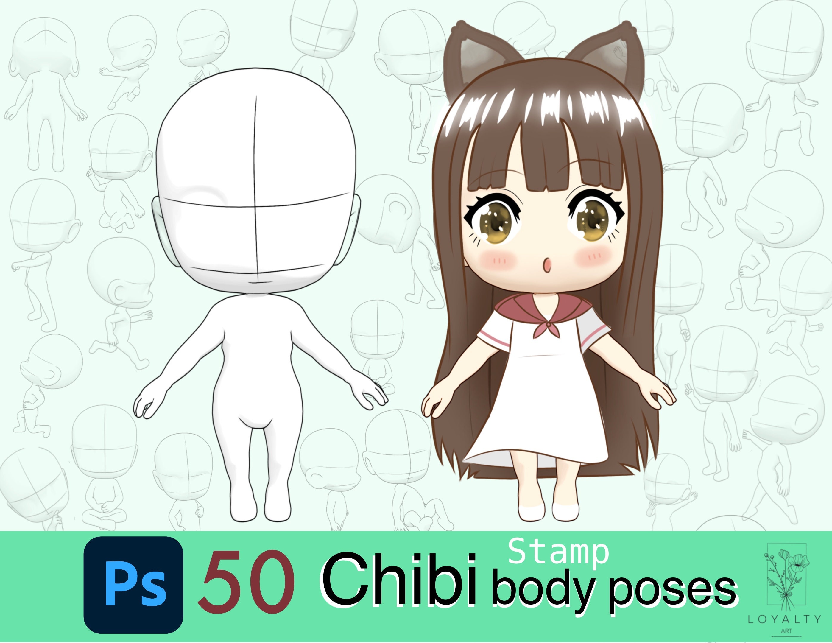 Chibi poses reference (chibi base set #9) by Nukababe | Figure drawing  reference, Drawing base, Chibi sketch