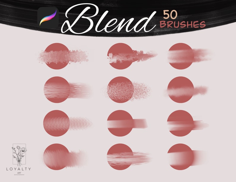 50 Awesome Procreate Blending Brushes. Procreate Realistic Etsy