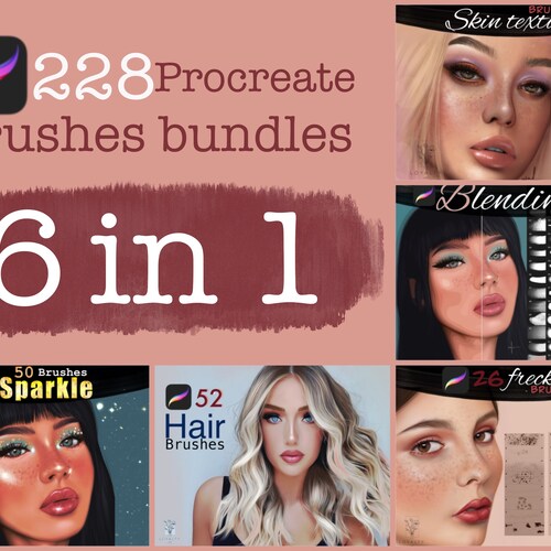 Realistic Portrait Procreate Brushes Freckles Brush Brow Etsy Hong Kong