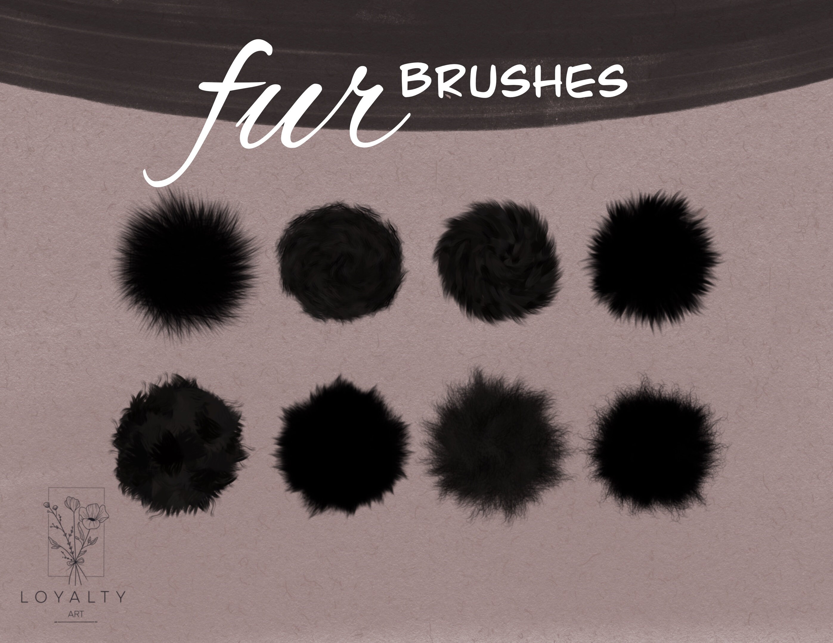 30 Procreate Fur Brushes Animal Hair Brushes for Procreate Etsy