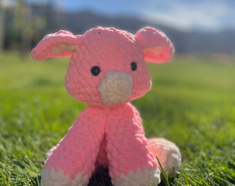 Plush Crochet Pig