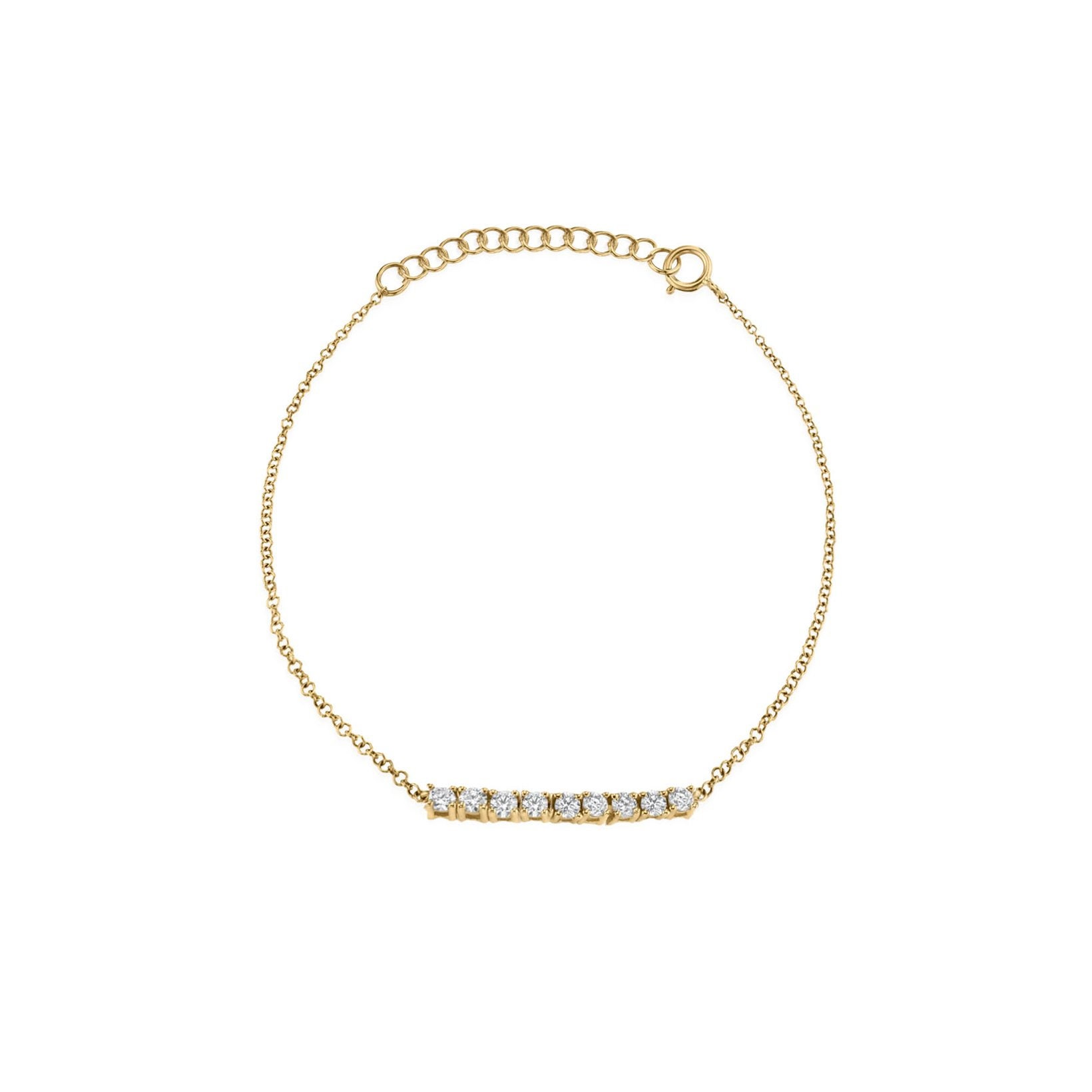 Dainty Diamond Tennis Bracelet 14K Gold