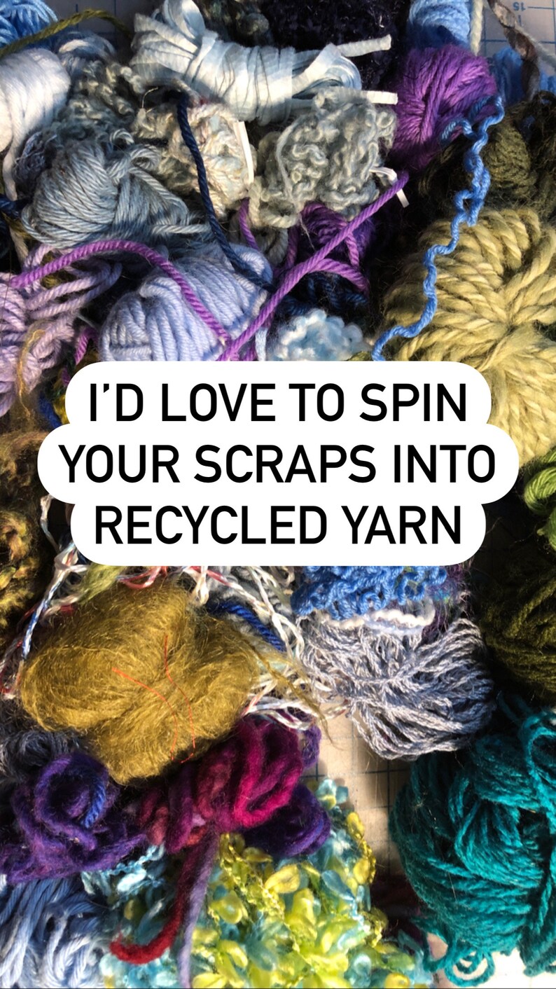 Spin your scraps into recycled yarn Art Yarn Made to Order Etsy