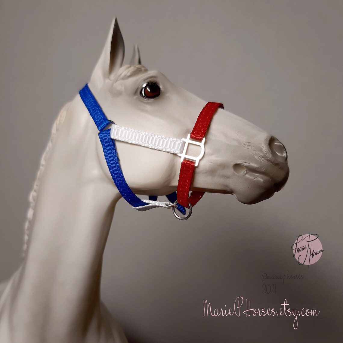Breyer horse tricolor Halter 58 colors Model horse tack Etsy