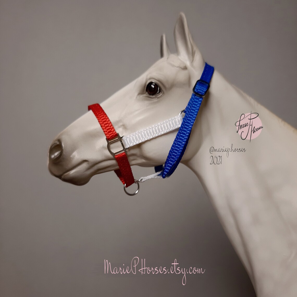 Breyer horse tricolor Halter 58 colors Model horse tack Etsy