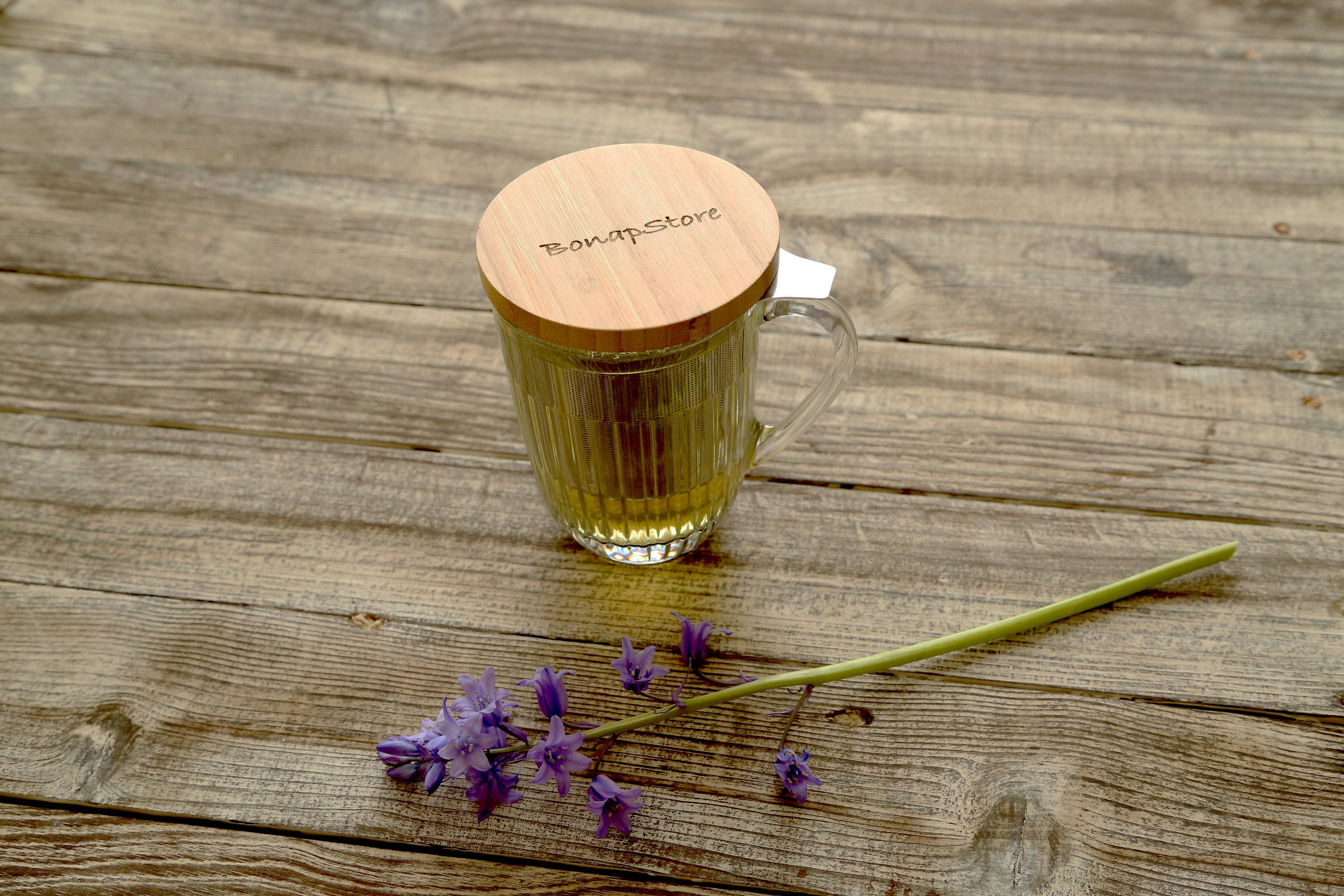 Tisanière avec Couvercle Personnalisable en Bambou /Teapot With Customized Wooden Lid