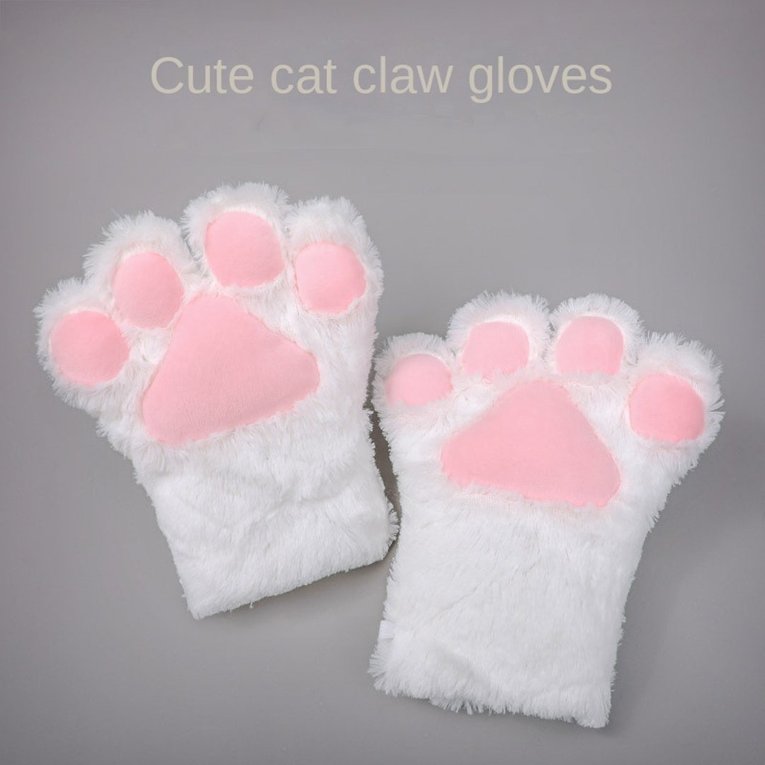 Handmade Cute Cat Claw Gloves Plush Cat's Claw Gloves Cosplay Show