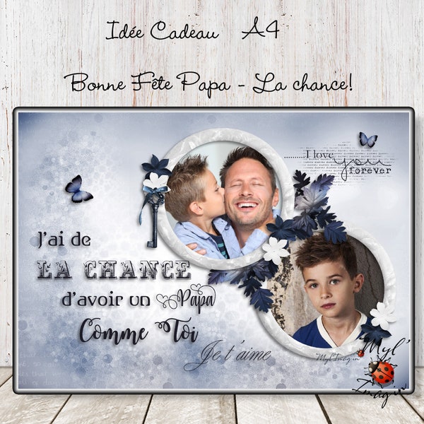 Idée cadeau ” Bonne Fête Papa – Le chance !” - Fête des pères - Cadeau personnalisé