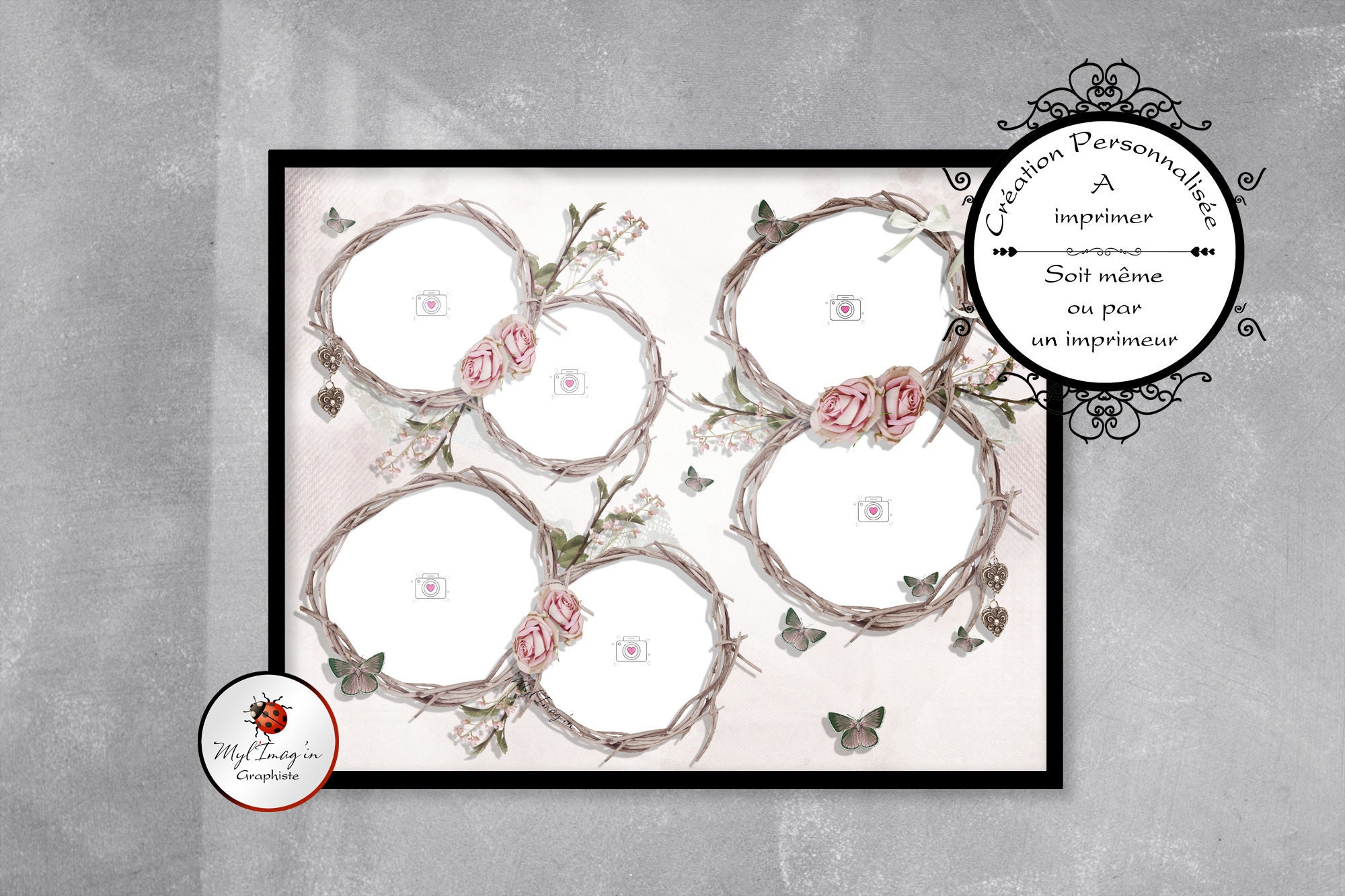 Pèle-Mêle Rose Champêtre