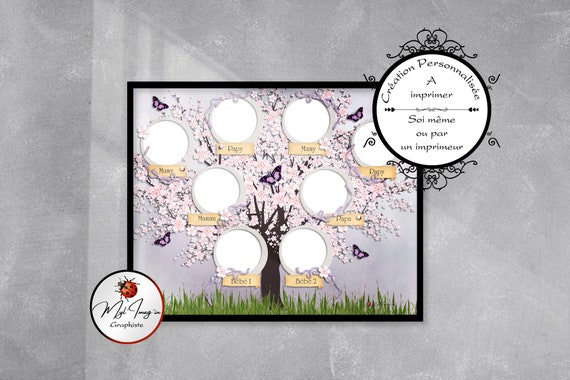 Arbre Genealogique Cerisier En Fleur Originalite Pour Etsy
