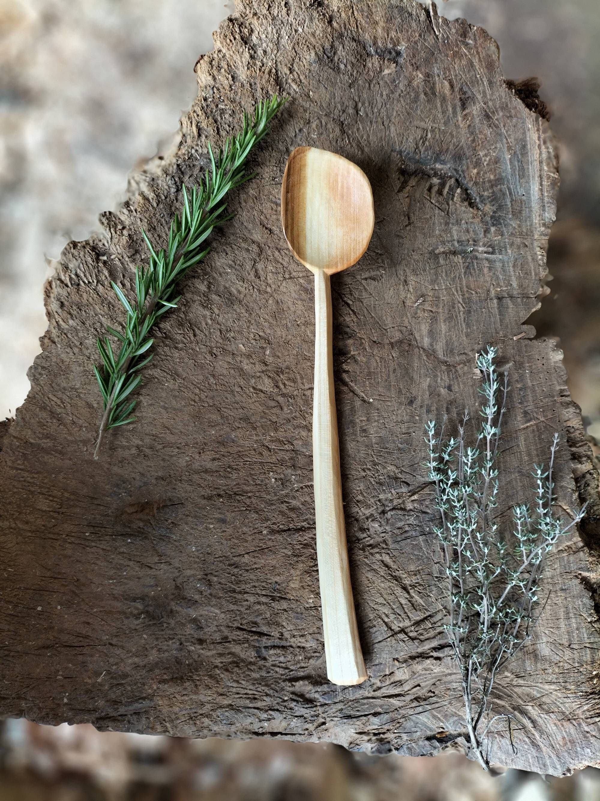 Left-Handed Handmade Cherrywood Cooking Tools, 4 Pieces