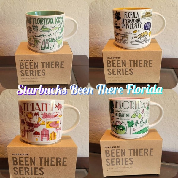 Série Starbucks Been There Mugs à collectionner Floride Miami The Keys et Florida International University CRF