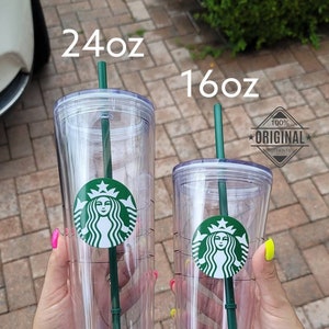 Venti Starbucks Cup Clear Cold Acrylic 24oz Tumbler Imported