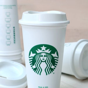 STARBUCKS Reusable Cups Recyclable Grande 16 oz Plastic Travel image 1