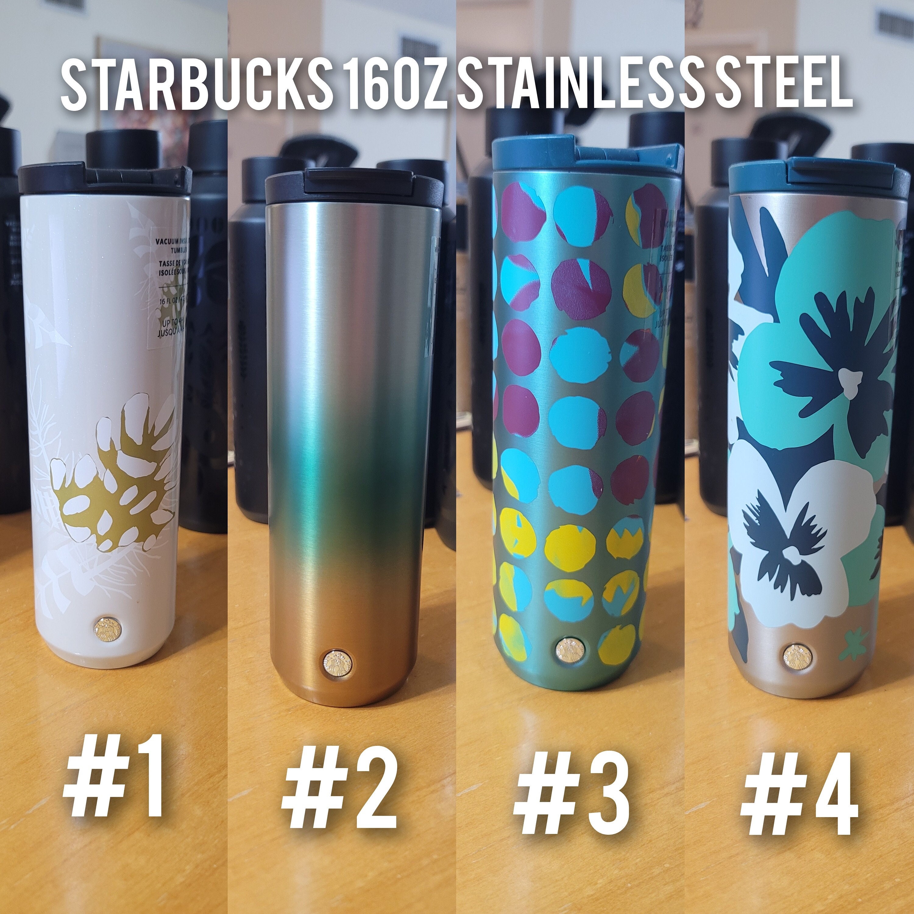 Stainless Steel Multicolor Triple Cup Flask Set. Double Walled