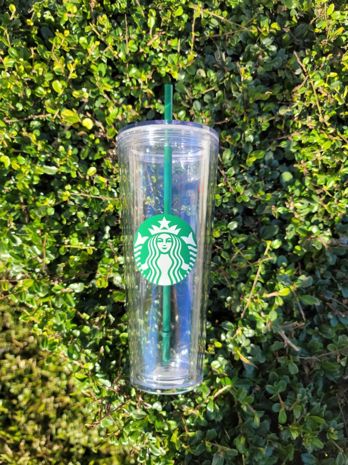 NEW Starbucks Double-walled GLASS Cold Cup Tumbler Mug 20 fl oz