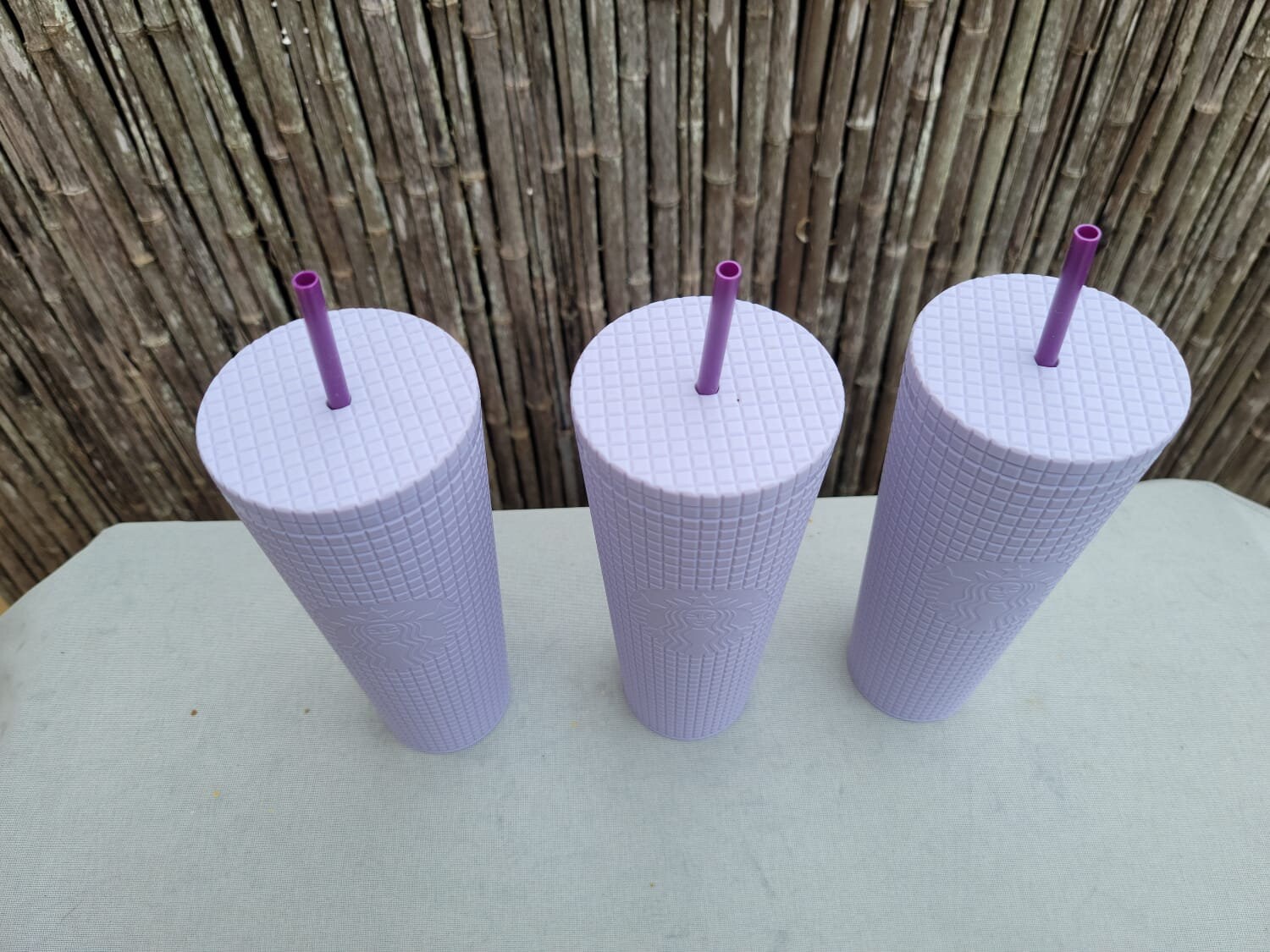 Purple Grid Plastic Cold Cup - 24 fl oz: Starbucks Coffee Company
