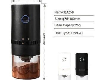 Coffee Grinder TYPE-C USB Charging Professional Ceramic Grinding Core Coffee Bean Bean Grinder New Upgrade Portable Electric