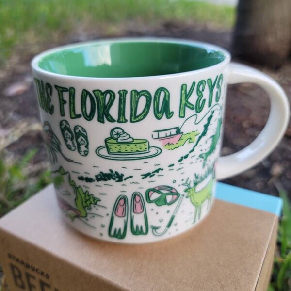 Starbucks The Florida Keys Mug Been There Series Collection Coffee Mug with the optional Personalized Coaster