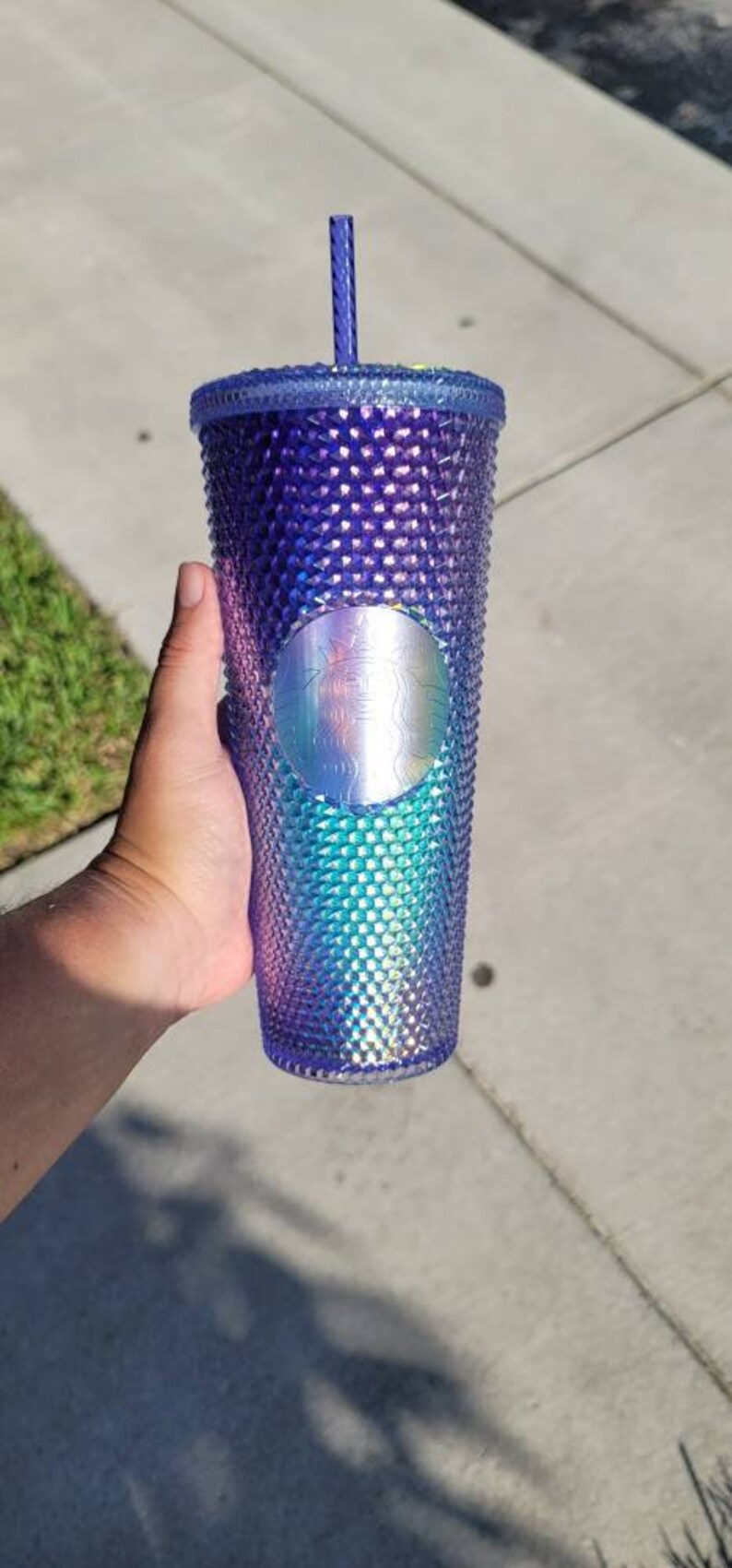 STARBUCKS Blue/purple Ombré Studded Venti Cup Etsy