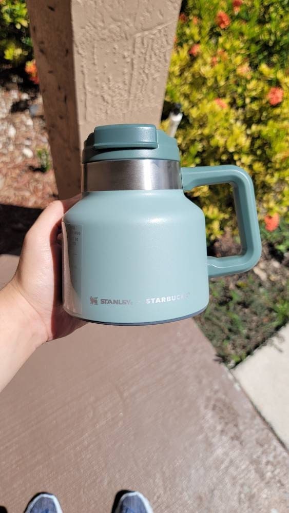 STARBUCKS Holiday 2021 STANLEY Vacuum Desktop Stainless Steel Mug Thermos.  Brand New, RARE Hard to Find 