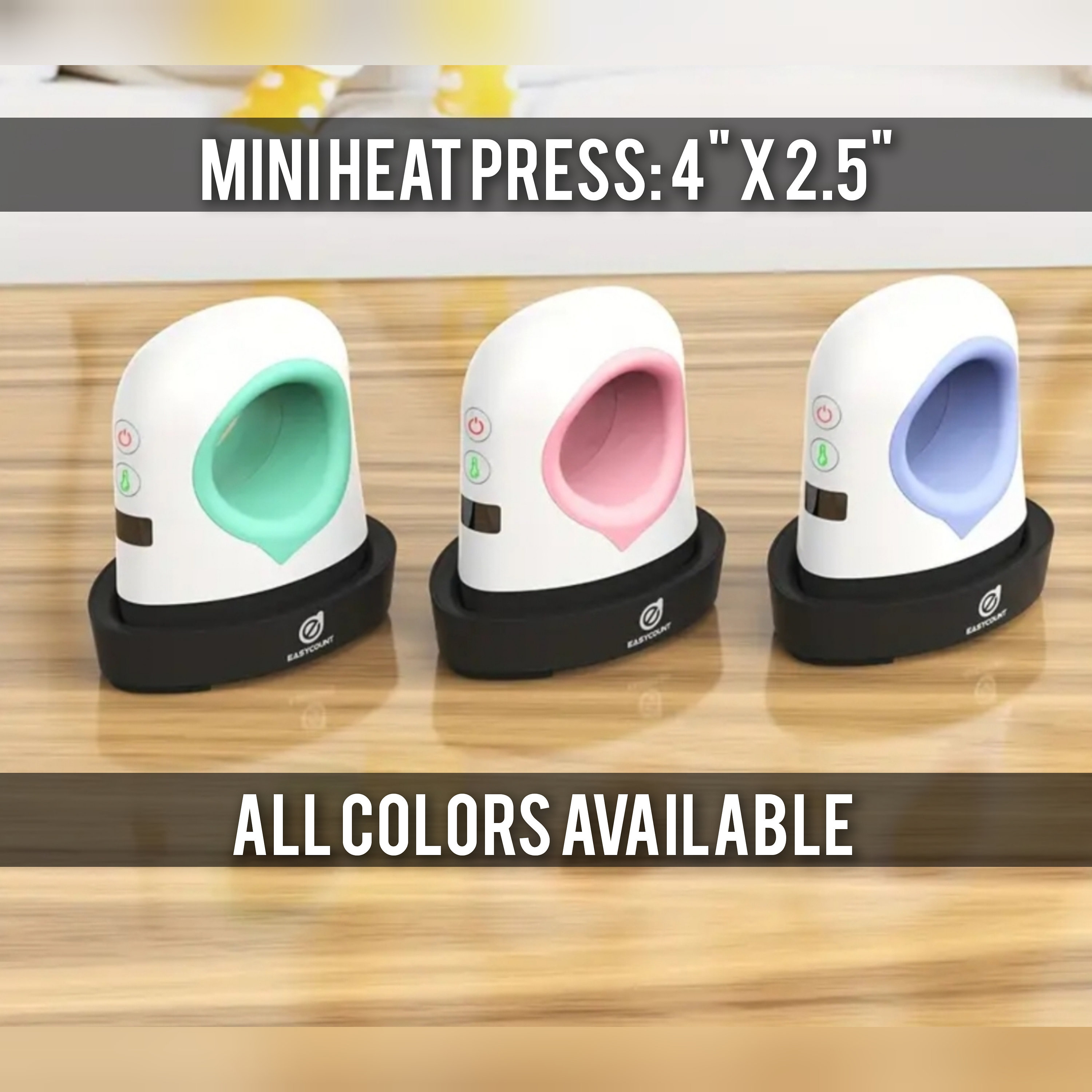 Mini Heat Press: 4 X 2.5 Iron Press With 5 Heat Settings & LCD Display. 
