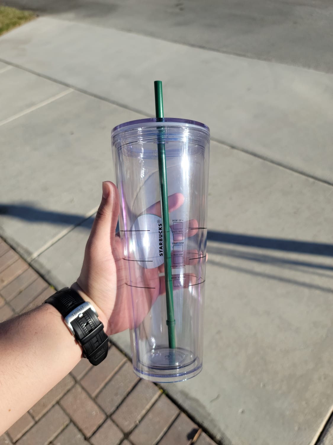 Starbucks Dining | Starbucks 24 Ounce Clear Plastic Tumbler | Color: Green | Size: Os | Maddysweetdeals's Closet