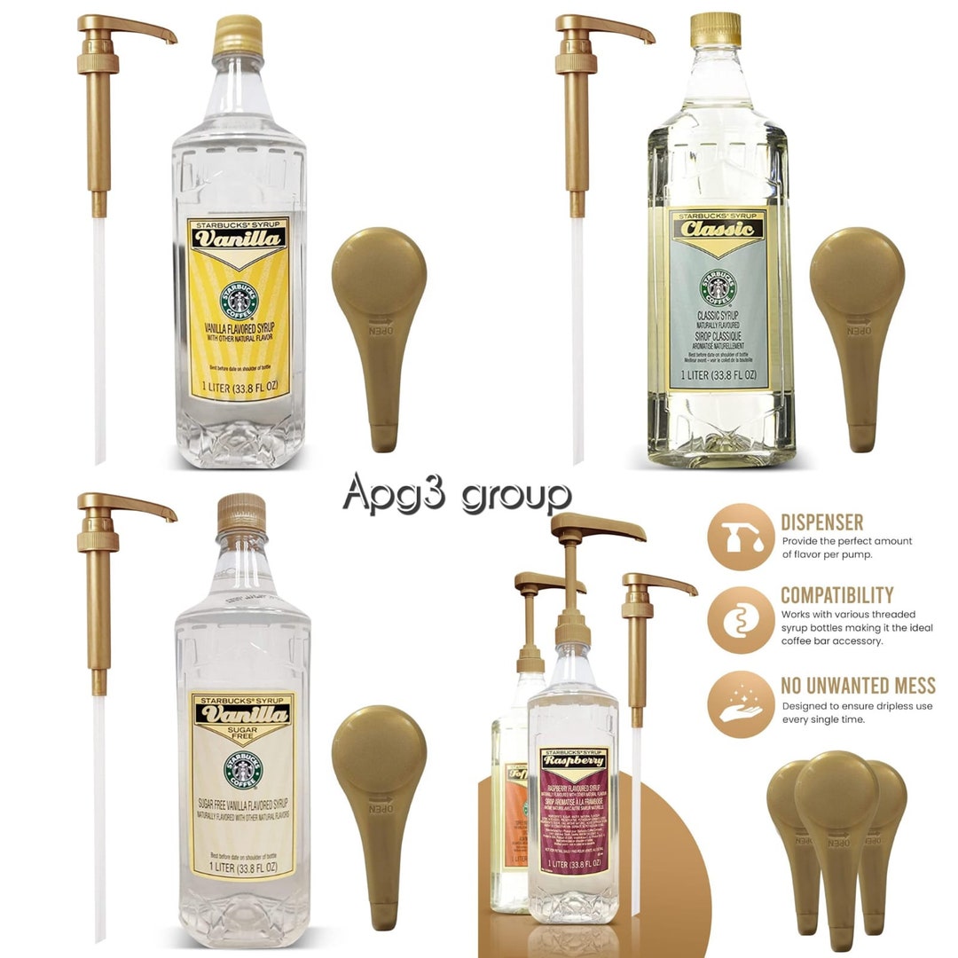 Brand New Starbucks Classic Syrup 1 Liter 33.8 Fl Oz Bottle With A Pump