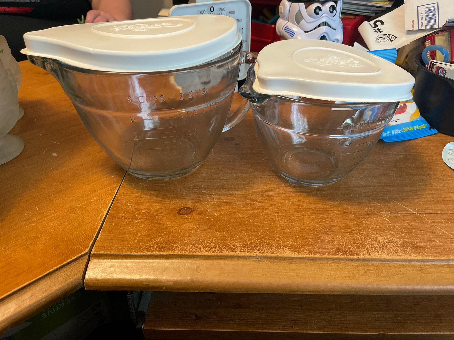 Vintage Pampered Chef Batter Bowl Set 2qt and 1 qt with Lids Etsy