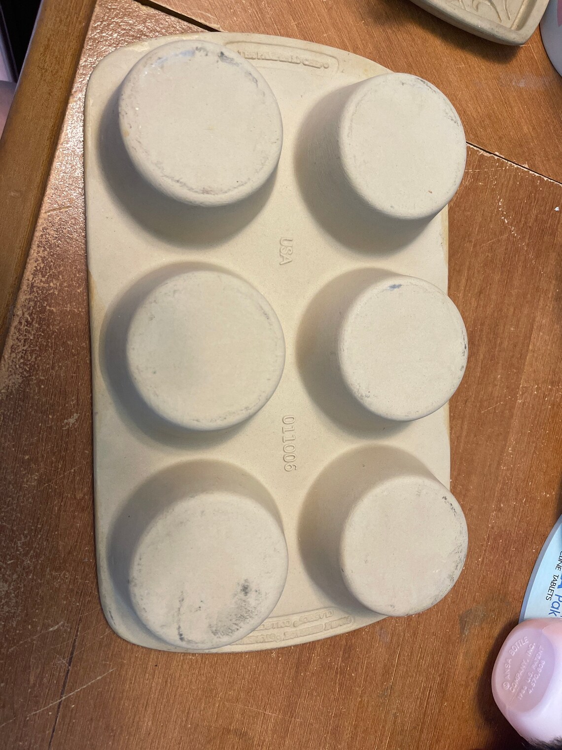 Pampered Chef Stoneware 6 count Muffin Pan Etsy
