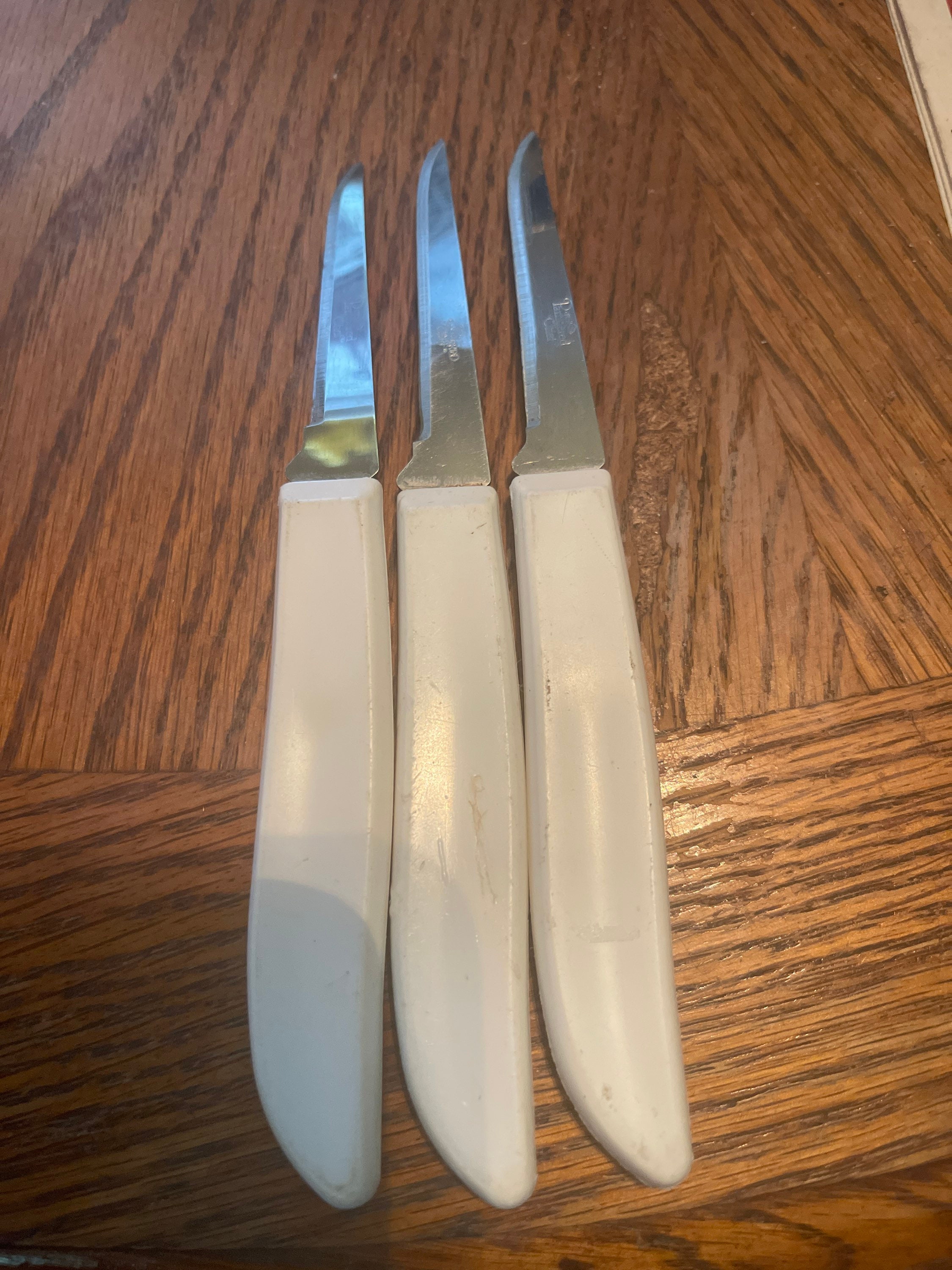 Set of three pampered chef paring knives one has a curved Etsy