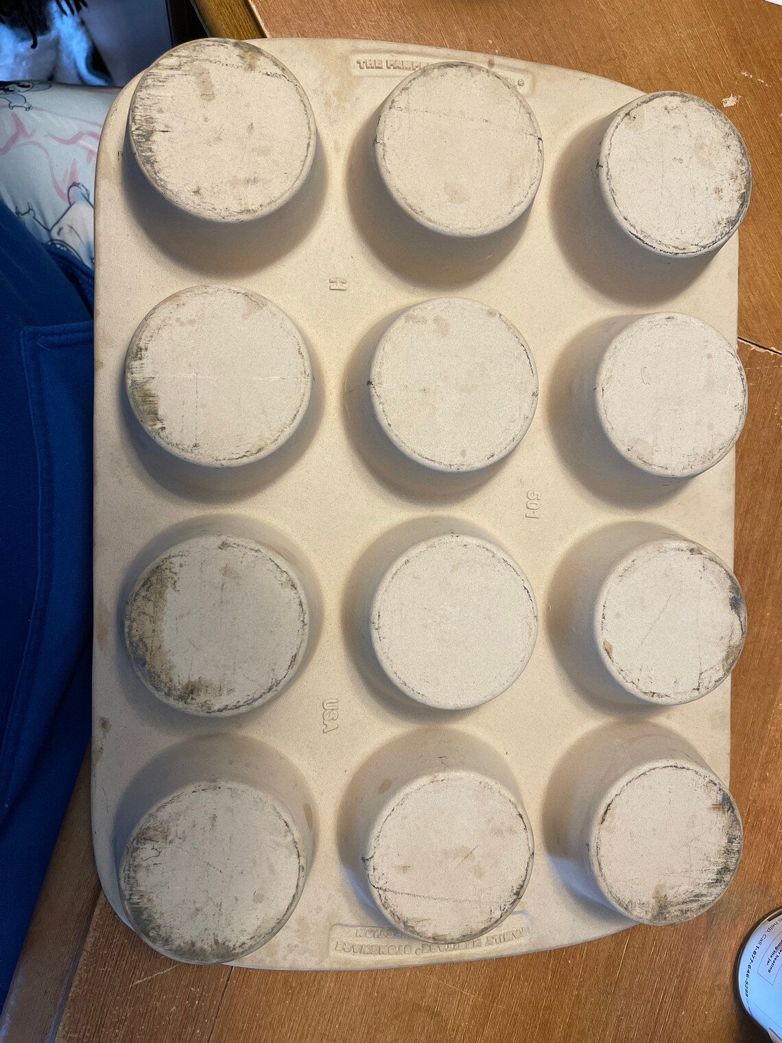 Pampered Chef Stoneware Muffin Pan Etsy