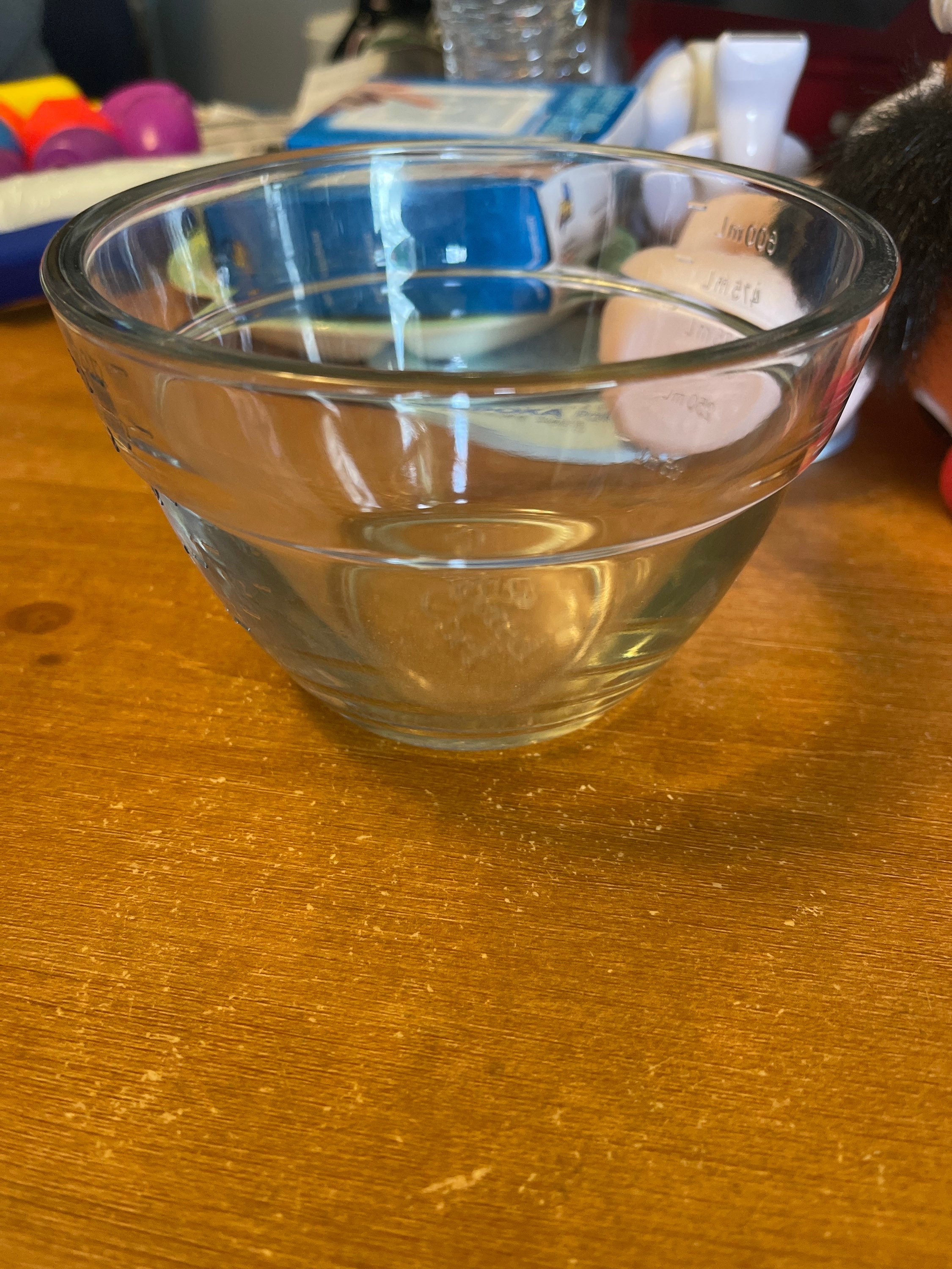 Pampered Chef Glass 2 1/2 cup measuring Bowl Etsy