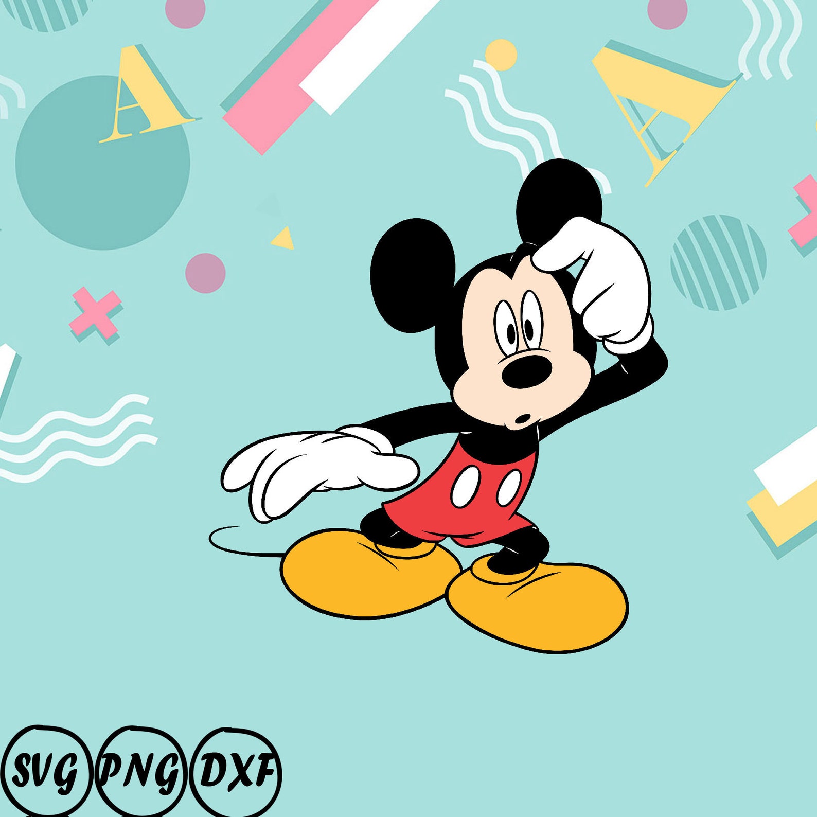 Mickey Mouse SVG/PNG/DXF Silhouette FilesScan Cut | Etsy
