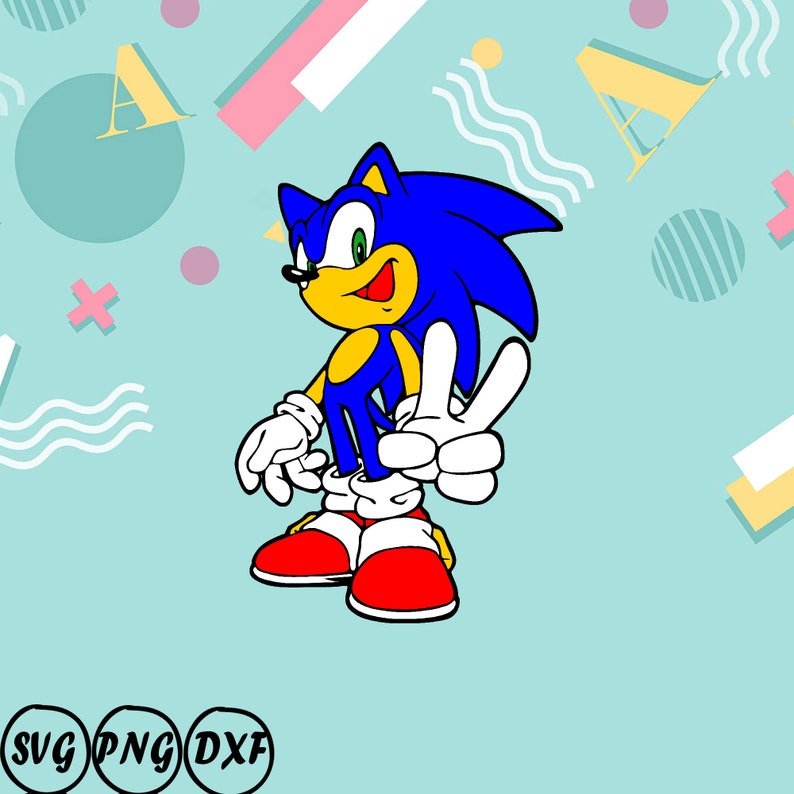 Download Sonic The Hedgehog SVG/PNG/DXF Silhouette FilesScan Cut | Etsy
