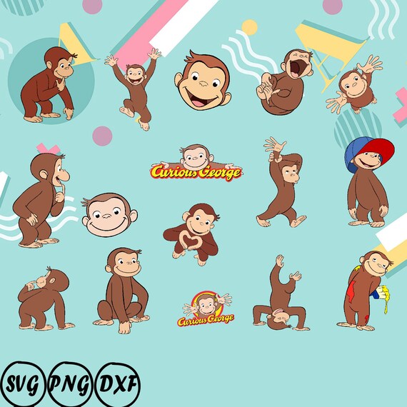 Download Curious George SVG/PNG/DXF Silhouette FilesScan Cut | Etsy