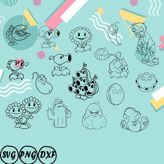 Download Plants Vs Zombies Svg Png Dxf Silhouette Filesscan Cut Etsy