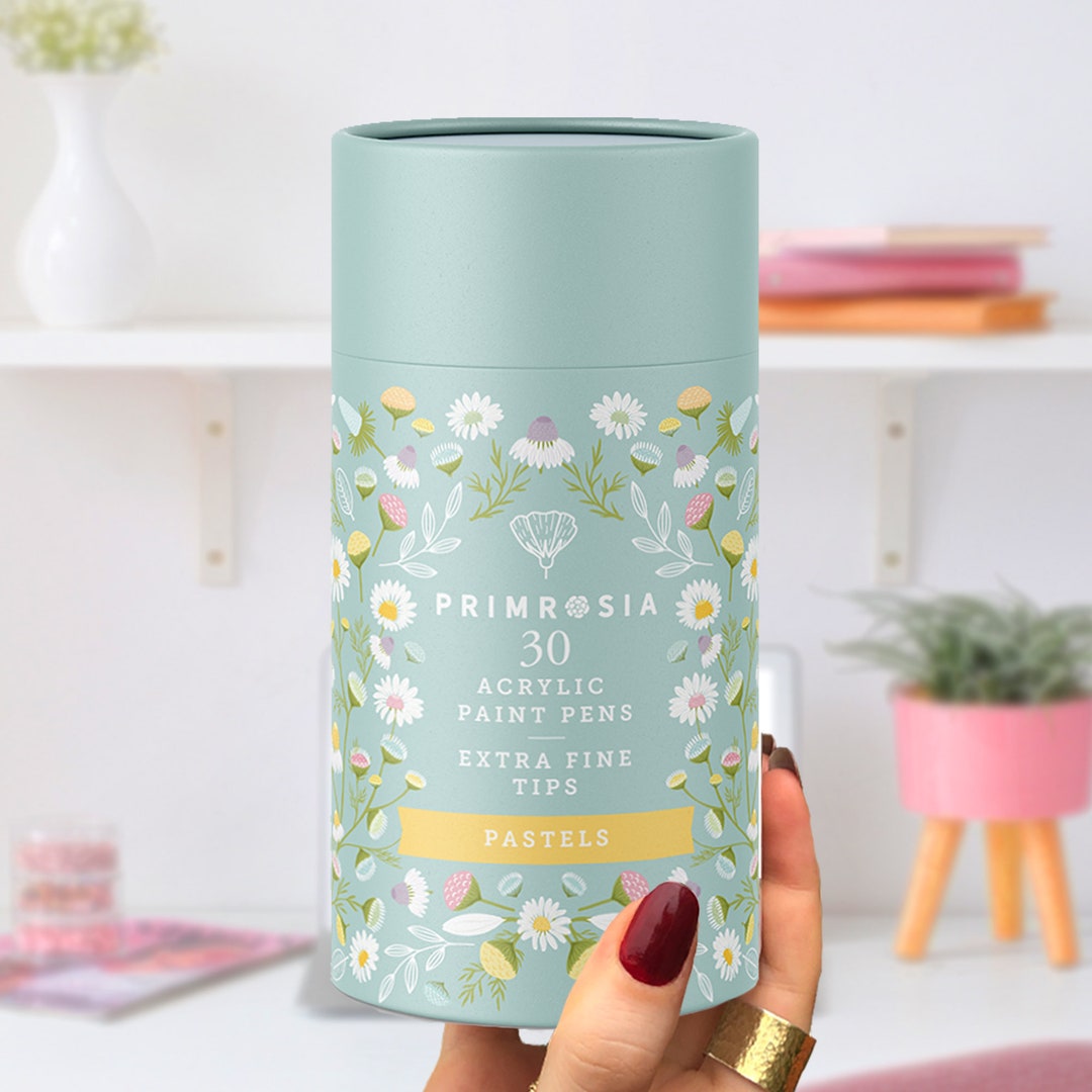 Primrosia 30 Pastels Extra Fine Tips Acrylic Paint Pens Etsy